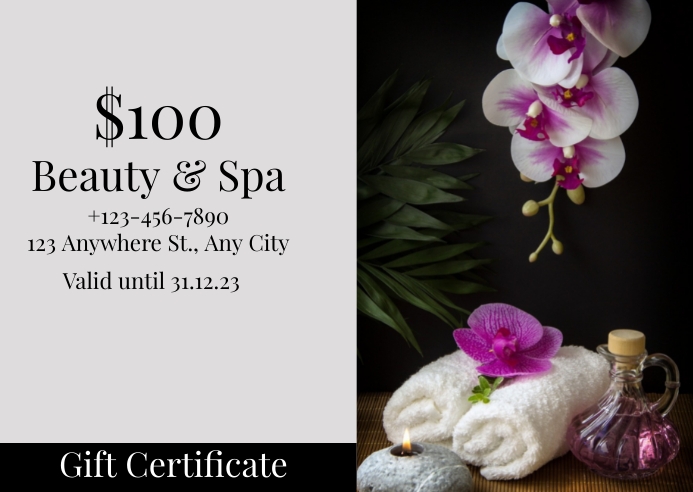 beauty and spa Postcard template
