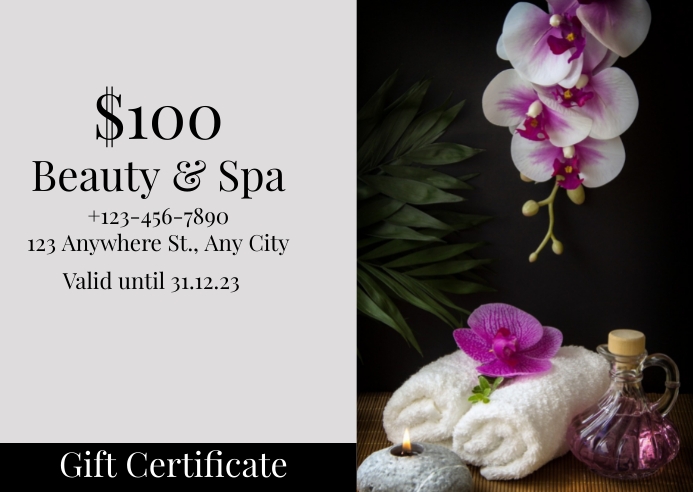 beauty and spa Postal template