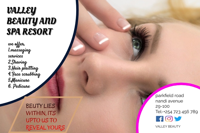 BEAUTY AND SPA POSTER Plakkaat template
