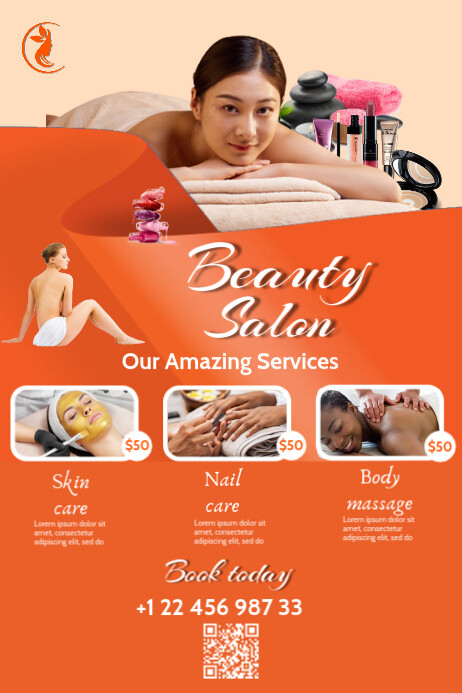 Beauty and spa salon poster template Plakkaat