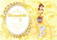 Beauty and the Beast Birthday Invitation A4 template