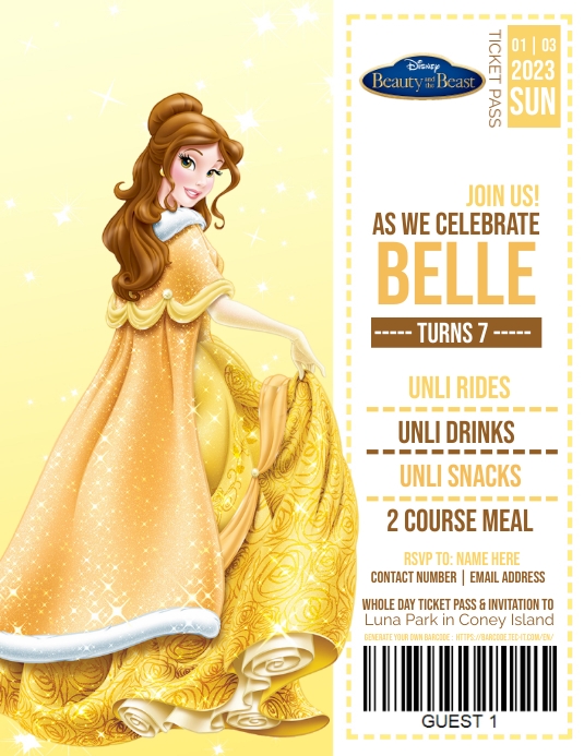 Beauty and the Beast Template | PosterMyWall