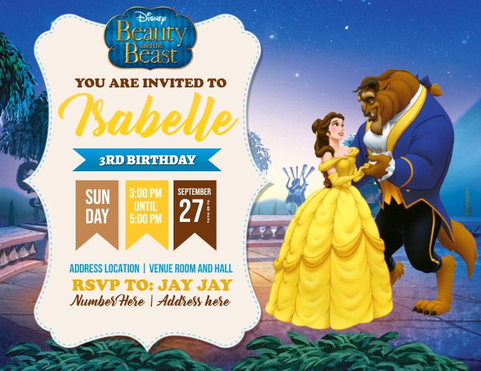 Beauty and the Beast Flyer (US Letter) template