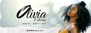 สีขาว Lifestyle and Beauty Vlog Facebook-coverfoto Template