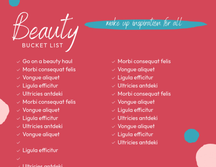 Beauty Bucket List