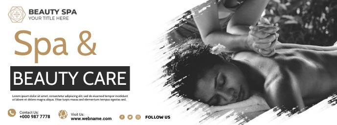 Beauty Care Template Fotografia de capa do Facebook