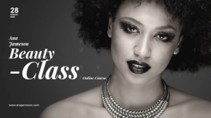 Black Online Beauty Class Facebook Cover Video Template