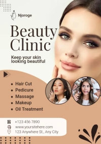 Beauty Clinic Poster A3 template