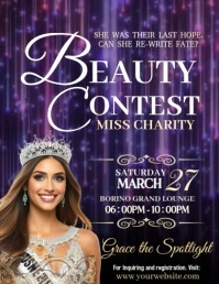 Beauty Contest Miss Charity Flyer (US Letter) template