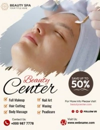 Beauty Cosmetics Video Flyer (US Letter) template