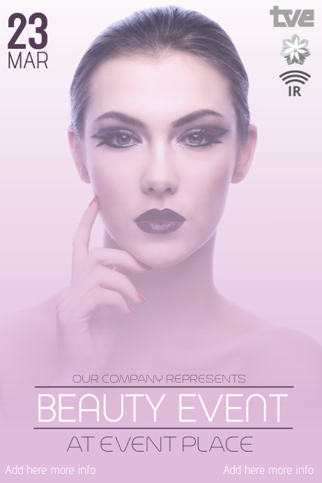 Copy of beauty event flyer template PosterMyWall Copy of beauty event