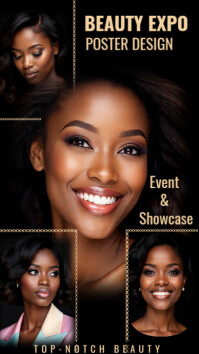 Schwarz Beauty Expo Instagram Story Template