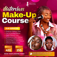 Red Makeup Masterclass Wpis na Instagrama Template