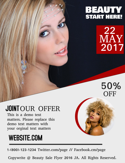 Beauty Flyer (US Letter) template