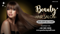 Beauty Hair Salon นามบัตร template