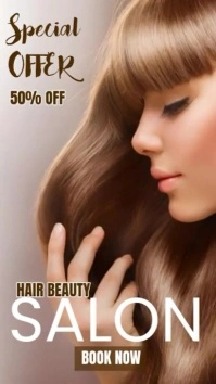 Beauty/Hair salon Digital na Display (9:16) template