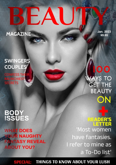 Cosmetics Blog Cover Beauty magazine Template | PosterMyWall