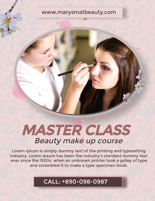 Makeup Course Post Design BEAUTY MAKE UP COURSE FLYER Template | PosterMyWall