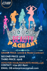 Beauty Pageant Template.pdf Beauty contest Template | PosterMyWall