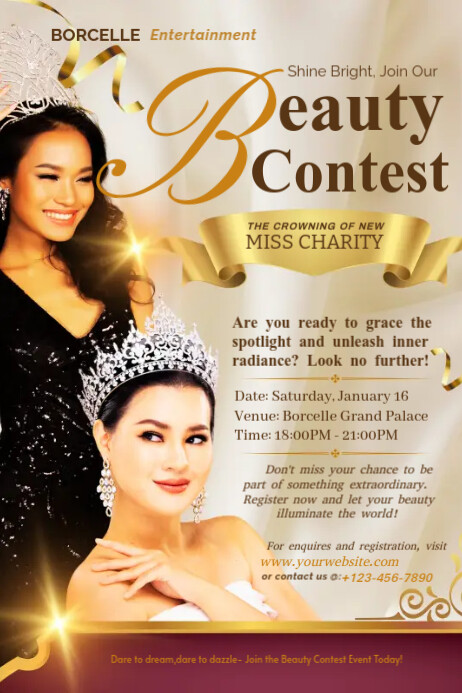 Copy of Beauty pageant Contest poster template | PosterMyWall