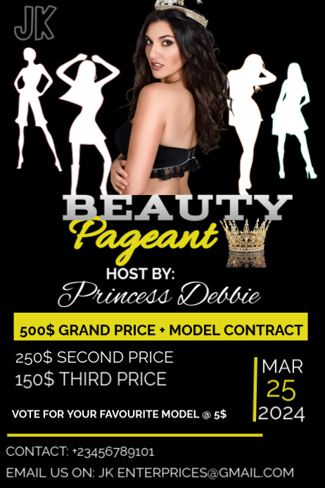 BEAUTY PAGEANT FLYER Template | PosterMyWall