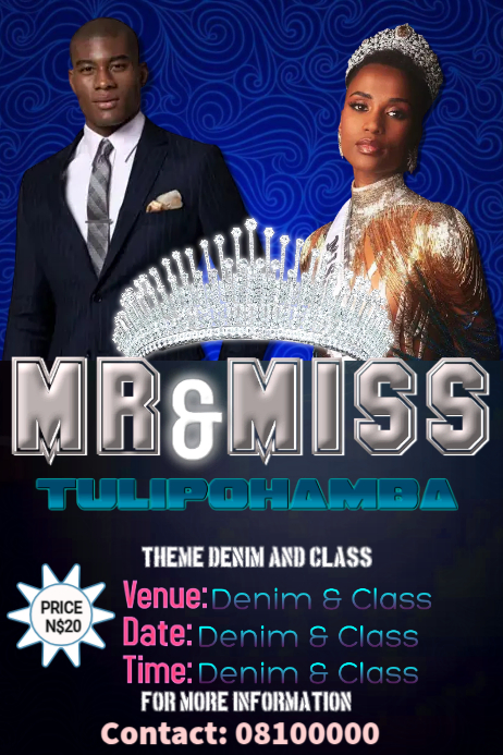 Beauty Pageant flyer Plakat template