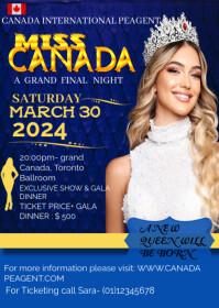 Elegant Beauty Pageant Contest Poster Template | PosterMyWall