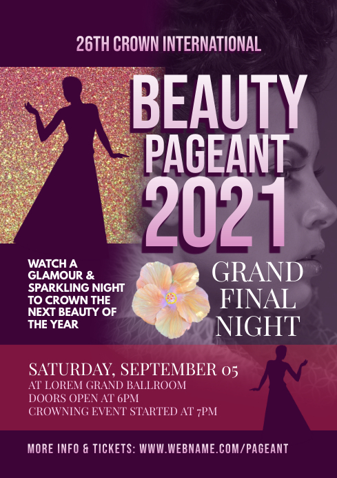 Beauty Pageant Flyer Template Postermywall
