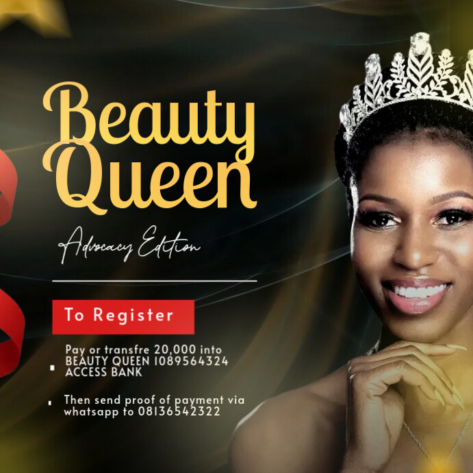 Beauty pageant flyer template | PosterMyWall