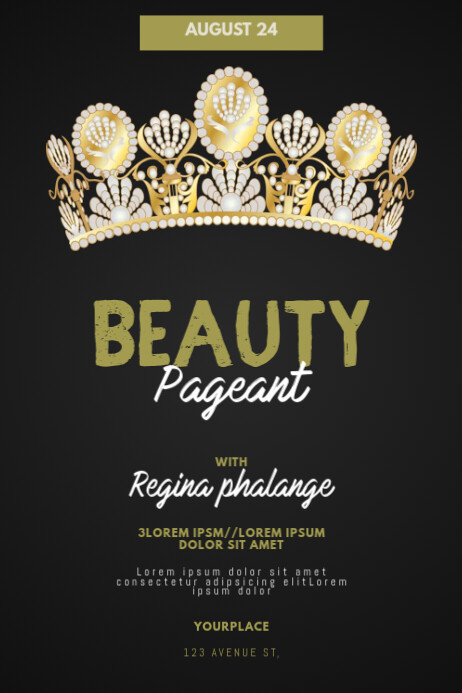 Beauty Pageant Flyer Template Postermywall