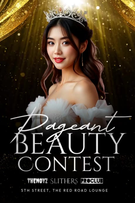 Copy of Beauty Pageant Gold Night | PosterMyWall