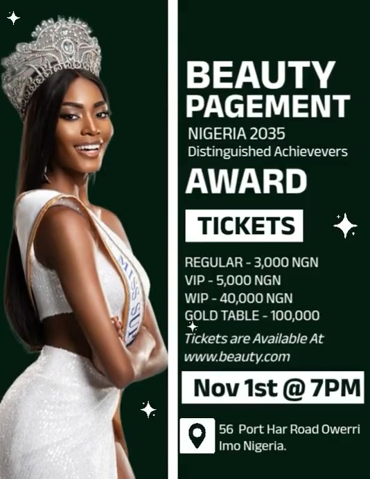 beauty pageant poster beauty contest flyer Template | PosterMyWall