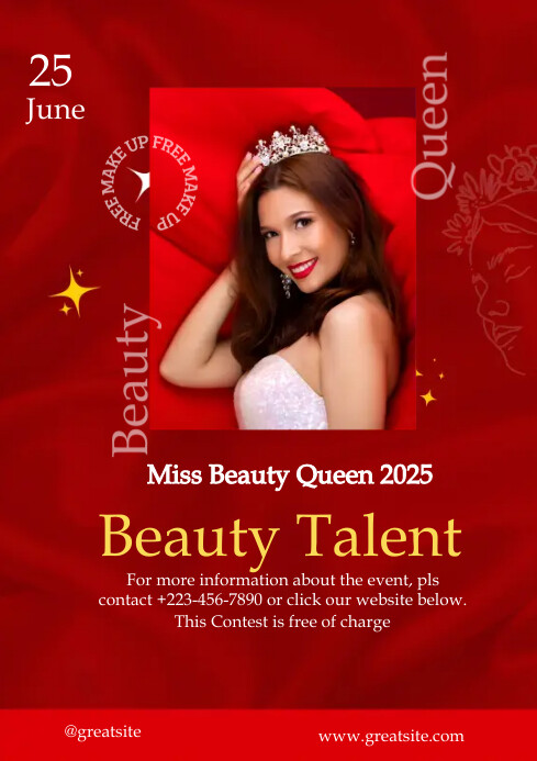 Pageant Framelayout Beauty Pageants Template | PosterMyWall