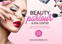 Beauty Parlor Ad Template Postcard