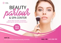 Beauty Parlor Banner Ad Postcard template