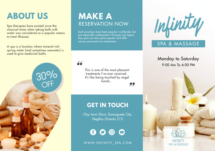 Beauty Parlour And Spa Brochure Template Postermywall