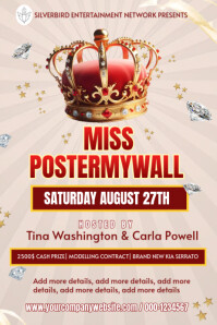 Elegant Beauty Pageant Contest Poster Template | PosterMyWall