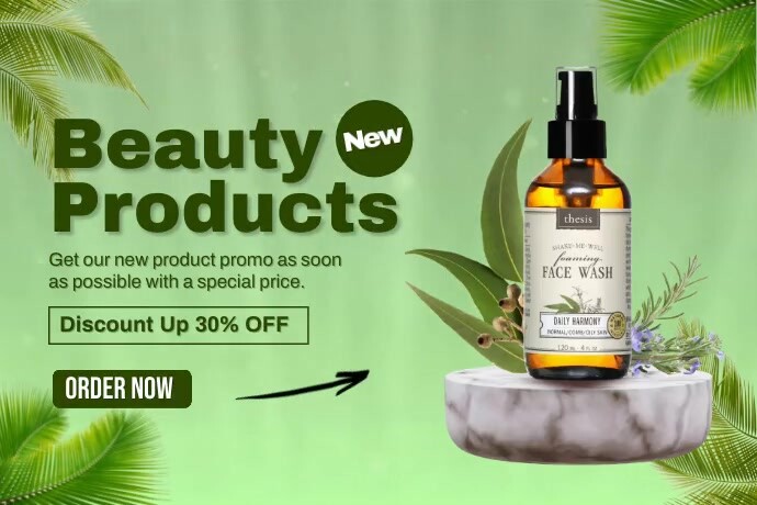 Beauty Product Advertisement Plakat template