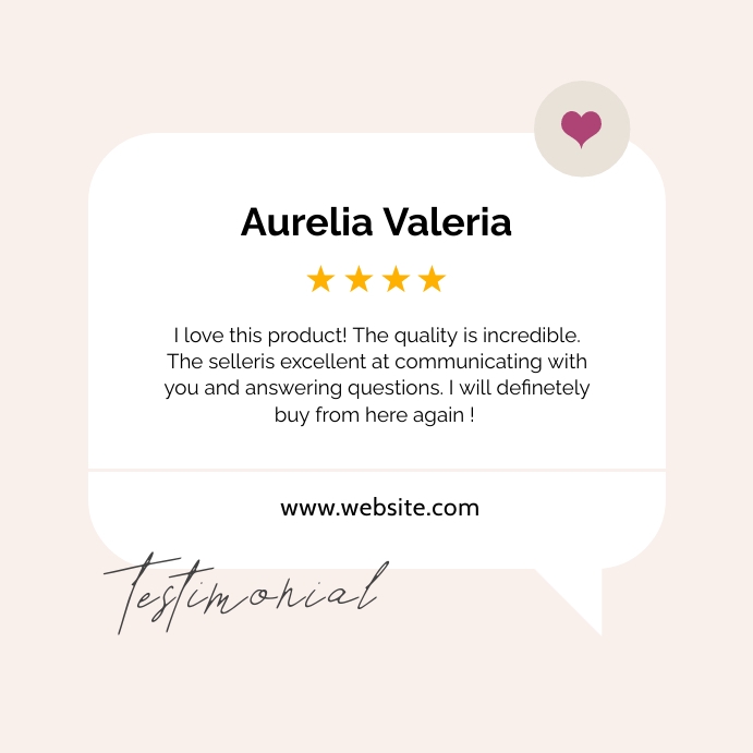beauty product client testimonial advertiseme Instagram Post template