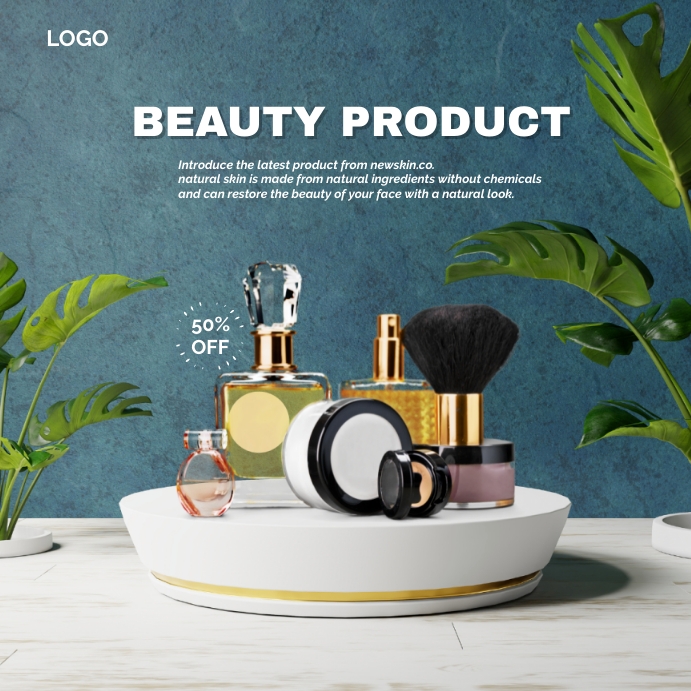 beauty product instagram post template