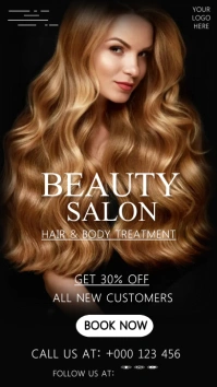 beauty salon, hair salon, beauty parlor, spa История на Instagram template