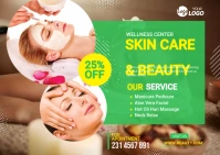 Beauty Salon & Skin Care Ad Cartolina template