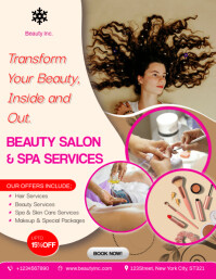 Beauty Salon & Spa Flyer template