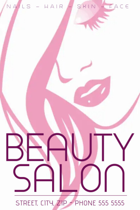 beauty salon advertisement flyer template Affiche