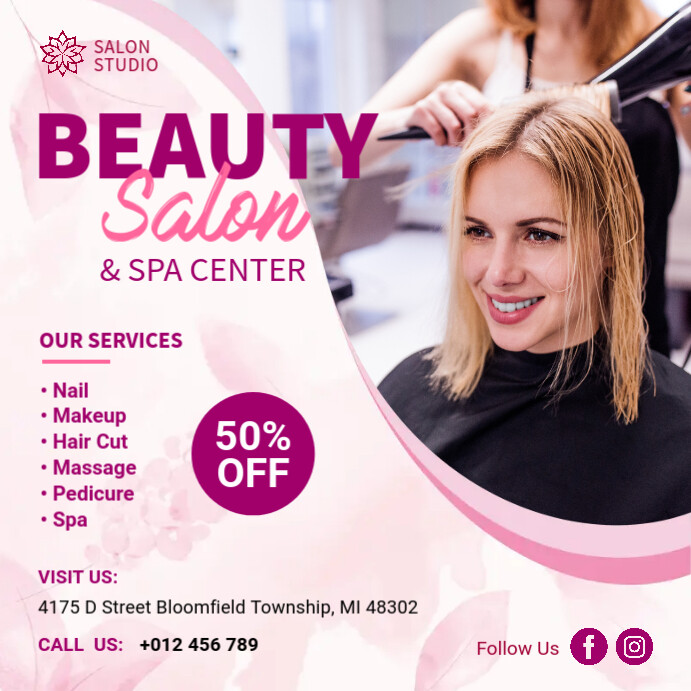Beauty Salon Banner Ad Template PosterMyWall
