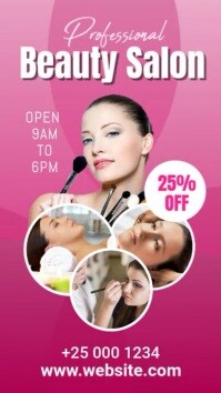 Beauty salon banner ad Instagram Story template