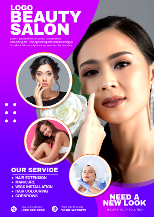 BEAUTY SALON A6 template