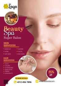 Beauty Salon A5 template