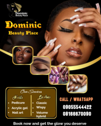 Beauty Salon Flyer Instagram Portrait template