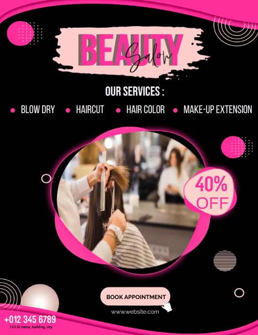 Beauty Salon Flyer Template PosterMyWall beauty-salon-flyer-template-postermywall